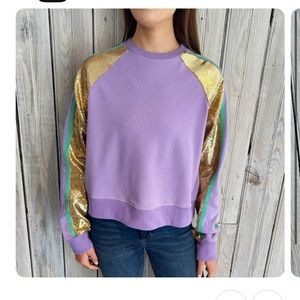Pastel Mardi Gras Sequin Sweatshirt